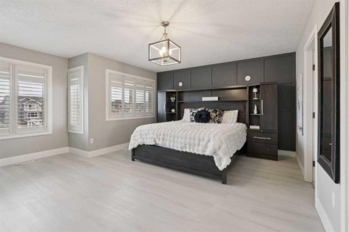 1826 Baywater Street Sw, Airdrie, AB - Indoor Photo Showing Bedroom
