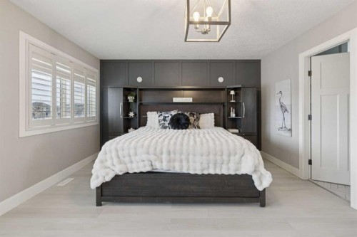 1826 Baywater Street Sw, Airdrie, AB - Indoor Photo Showing Bedroom