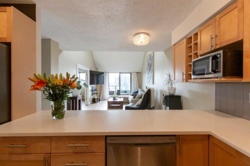 605-1900 25A Street Sw, Calgary, AB - Indoor Photo Showing Kitchen
