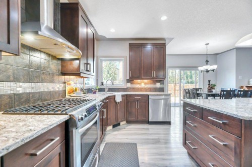 101 Hawkmere Place, Chestermere, AB - Indoor Photo Showing Kitchen With Upgraded Kitchen