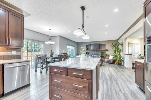 101 Hawkmere Place, Chestermere, AB - Indoor Photo Showing Kitchen With Upgraded Kitchen