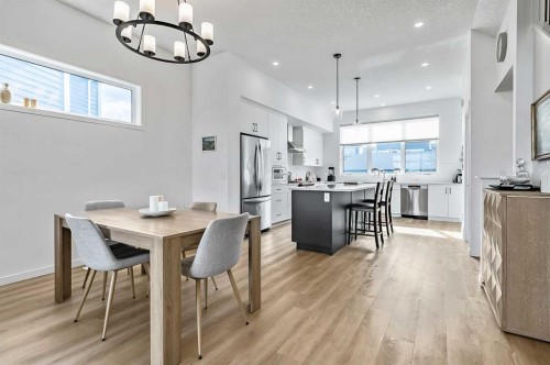 99 Masters Road Se, Calgary, AB - Indoor Photo Showing Dining Room