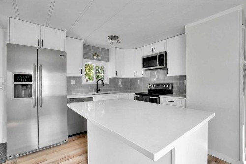 64 Huntwell Way Ne, Calgary, AB - Indoor Photo Showing Kitchen With Upgraded Kitchen
