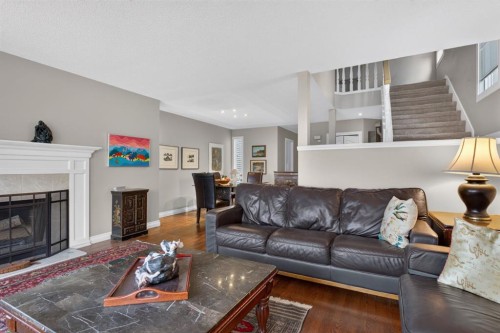 1924 29 Avenue South, Calgary, AB - Indoor Photo Showing Living Room With Fireplace