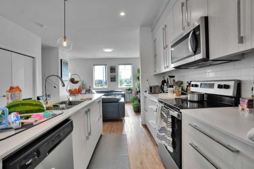 76 Amblefield Terrace Nw, Calgary, AB - Indoor Photo Showing Kitchen With Upgraded Kitchen