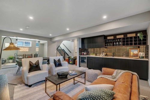 147 Siltstone Place, Balzac, AB - Indoor Photo Showing Living Room