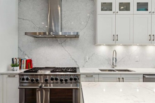 4417 16A Street Sw, Calgary, AB - Indoor Photo Showing Kitchen With Double Sink With Upgraded Kitchen