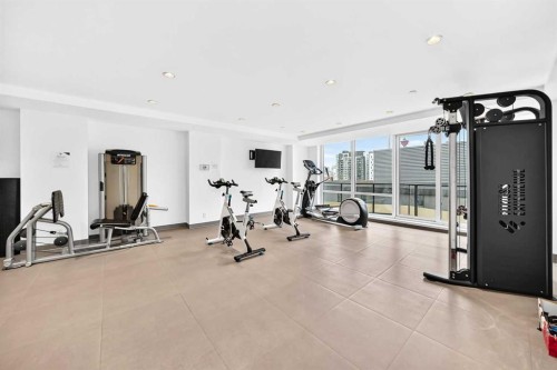 218-615 6 Avenue Se, Calgary, AB - Indoor Photo Showing Gym Room