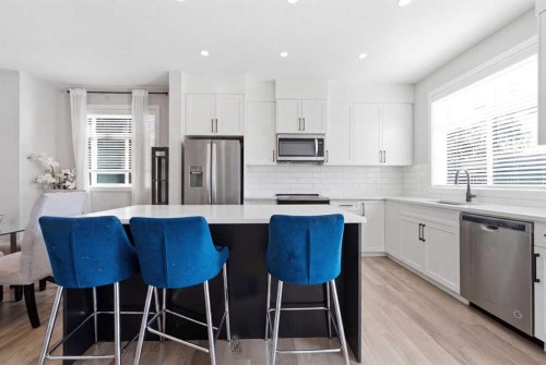 146 Sage Meadows Gardens Nw, Calgary, AB - Indoor Photo Showing Kitchen With Upgraded Kitchen