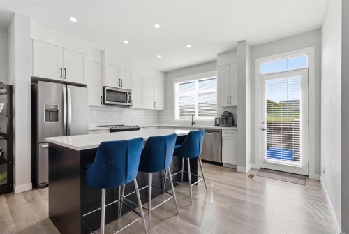 146 Sage Meadows Gardens Nw, Calgary, AB - Indoor Photo Showing Kitchen With Upgraded Kitchen