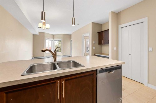 205-20 Royal Oak Plaza Nw, Calgary, AB - Indoor Photo Showing Kitchen With Double Sink