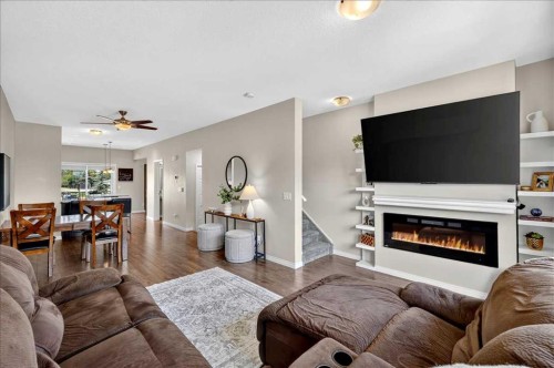 2003-280 Williamstown Close Nw, Airdrie, AB - Indoor Photo Showing Living Room With Fireplace
