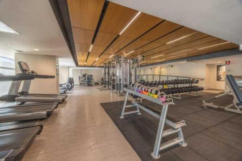 2407-1188 3Rd Street Se, Calgary, AB - Indoor Photo Showing Gym Room