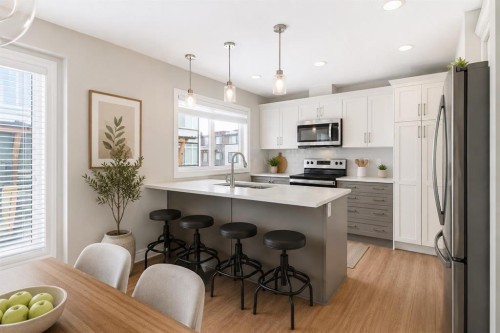 580 Savanna Boulevard, Calgary, AB - Indoor Photo Showing Kitchen With Stainless Steel Kitchen With Upgraded Kitchen