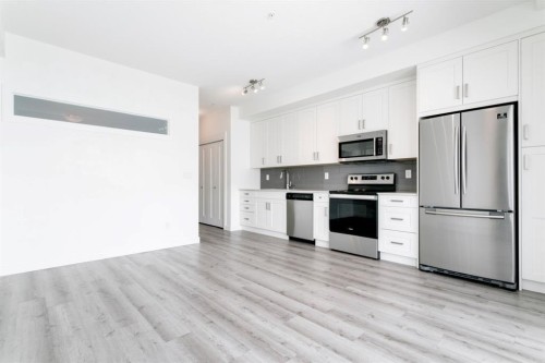 313-300 Auburn Meadows Common Se, Calgary, AB - Indoor Photo Showing Kitchen With Stainless Steel Kitchen