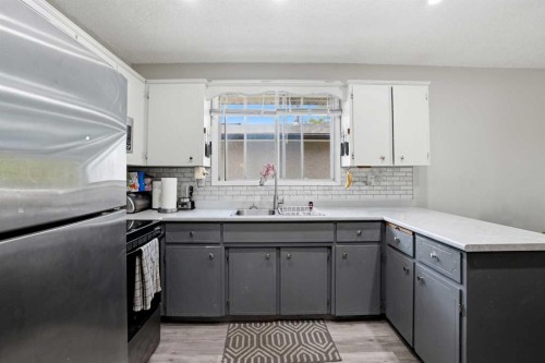 3056 32A Street Se, Calgary, AB - Indoor Photo Showing Kitchen With Double Sink
