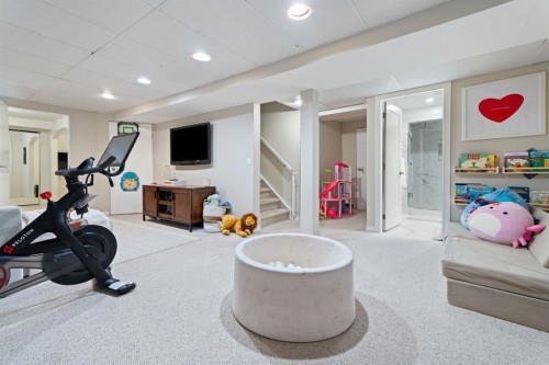 36 Sunvista Place Se, Calgary, AB - Indoor Photo Showing Gym Room