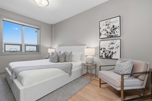 1808-210 15 Avenue Se, Calgary, AB - Indoor Photo Showing Bedroom