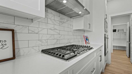 152 Threepoint Cove, Okotoks, AB - Indoor Photo Showing Kitchen With Upgraded Kitchen