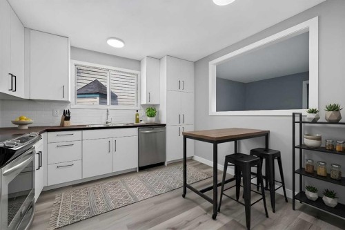 723 55 Avenue Sw, Calgary, AB - Indoor Photo Showing Kitchen With Upgraded Kitchen