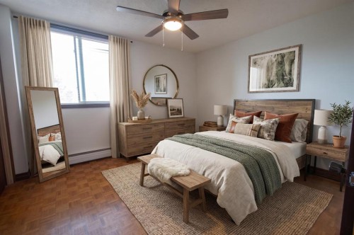 201-512 Cedar Crescent Sw, Calgary, AB - Indoor Photo Showing Bedroom