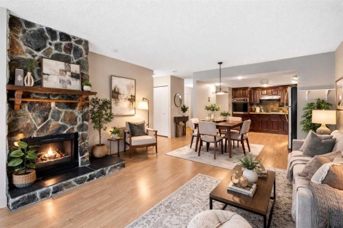 105-345 4 Avenue Ne, Calgary, AB - Indoor Photo Showing Living Room With Fireplace