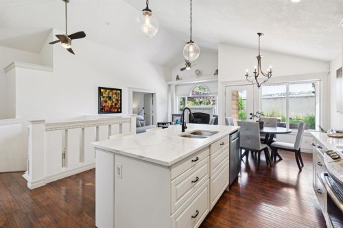70 Discovery Ridge Court Sw, Calgary, AB - Indoor Photo Showing Kitchen With Double Sink