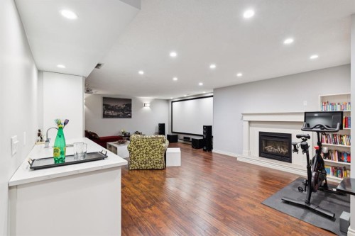 70 Discovery Ridge Court Sw, Calgary, AB - Indoor With Fireplace