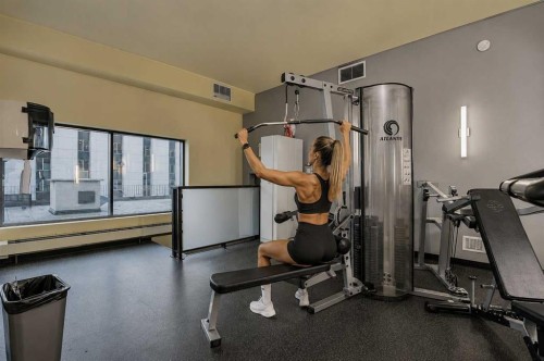 2712-221 6 Avenue Se, Calgary, AB - Indoor Photo Showing Gym Room