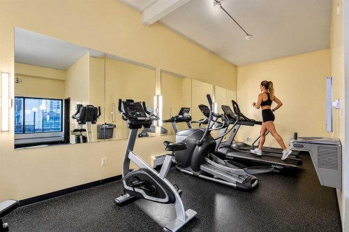 2712-221 6 Avenue Se, Calgary, AB - Indoor Photo Showing Gym Room