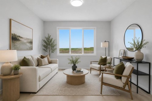 37 Rosemary Gardens Se, Calgary, AB - Indoor Photo Showing Living Room