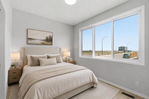 37 Rosemary Gardens Se, Calgary, AB - Indoor Photo Showing Bedroom