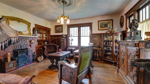 4309 2 Street West, Claresholm, AB - Indoor With Fireplace