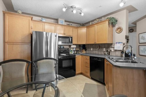 131-369 Rocky Vista Park Nw, Calgary, AB - Indoor Photo Showing Kitchen With Double Sink