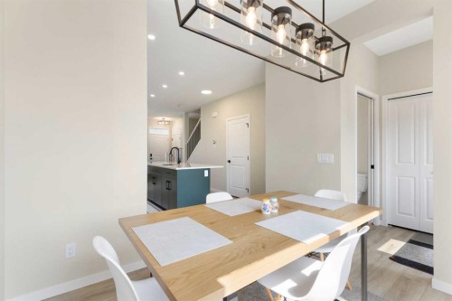 239 Vista Road, Crossfield, AB - Indoor Photo Showing Dining Room