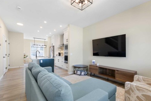 239 Vista Road, Crossfield, AB - Indoor Photo Showing Living Room