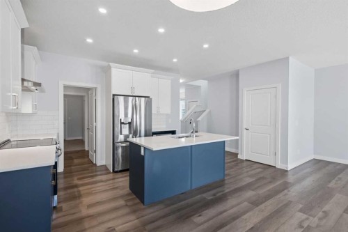 71 Belvedere Green Se, Calgary, AB - Indoor Photo Showing Kitchen With Stainless Steel Kitchen With Upgraded Kitchen