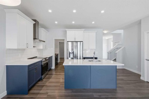 71 Belvedere Green Se, Calgary, AB - Indoor Photo Showing Kitchen With Stainless Steel Kitchen With Upgraded Kitchen