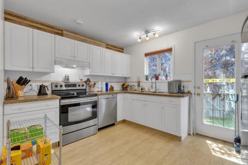 36 Dovista Court Se, Calgary, AB - Indoor Photo Showing Kitchen With Double Sink