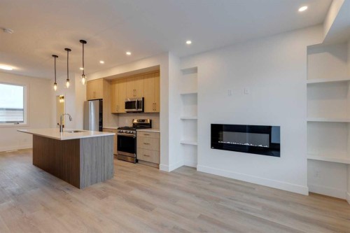 2122 7 Street Nw, Calgary, AB - Indoor With Fireplace