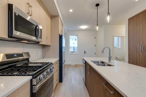 2122 7 Street Nw, Calgary, AB - Indoor Photo Showing Kitchen With Stainless Steel Kitchen With Double Sink With Upgraded Kitchen