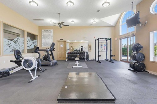 113-60 Sierra Morena Landing Sw, Calgary, AB - Indoor Photo Showing Gym Room
