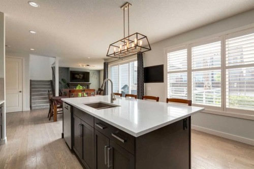 439 Canals Boulevard Sw, Airdrie, AB - Indoor Photo Showing Kitchen With Double Sink