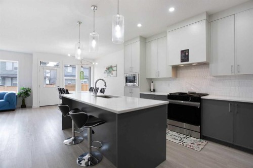 91 Copperhead Grove Se, Calgary, AB - Indoor Photo Showing Kitchen With Upgraded Kitchen