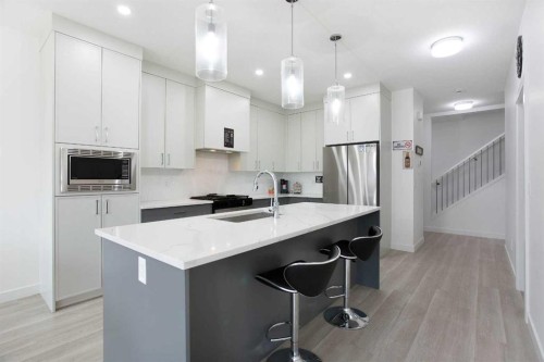 91 Copperhead Grove Se, Calgary, AB - Indoor Photo Showing Kitchen With Upgraded Kitchen