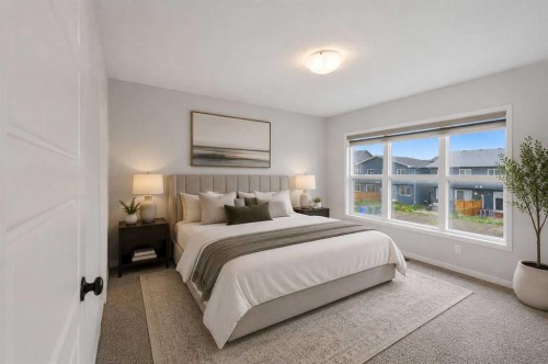 156 Seton Villas Se, Calgary, AB - Indoor Photo Showing Bedroom