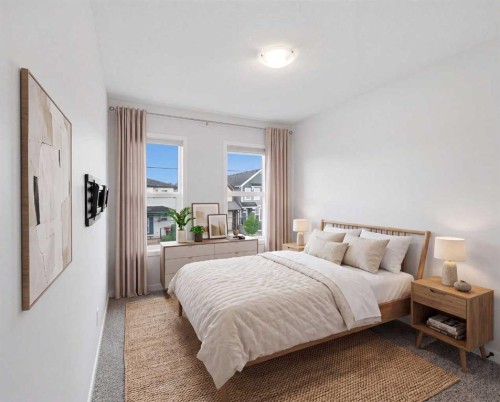156 Seton Villas Se, Calgary, AB - Indoor Photo Showing Bedroom