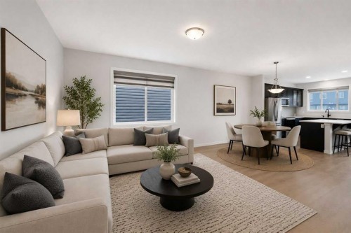 156 Seton Villas Se, Calgary, AB - Indoor Photo Showing Living Room