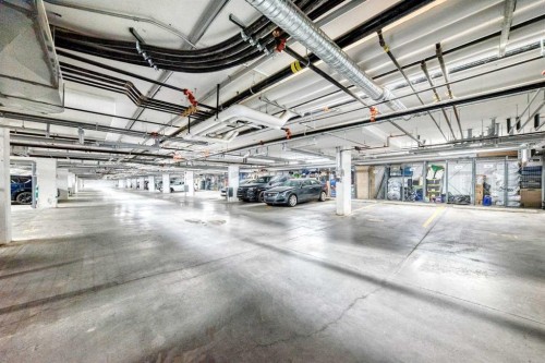 1409-3700 Seton Avenue Se, Calgary, AB - Indoor Photo Showing Garage