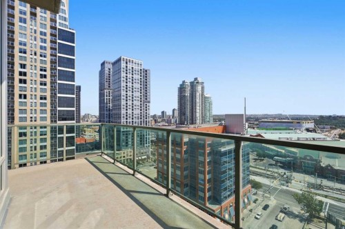 1505-1410 1 Street Se, Calgary, AB - Outdoor With Balcony